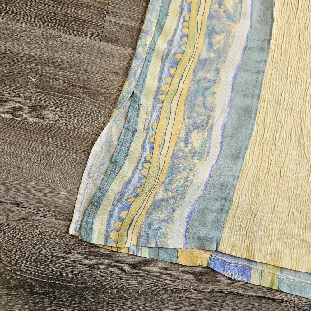 Naturally Yours Hawaii Vintage Patchwork Pastel Dress L Cottagecore Easter Beach - Picture 8 of 11